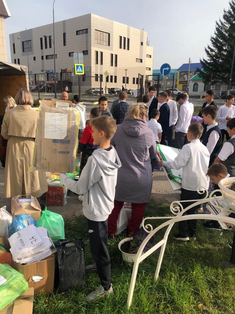 В первой школе Нурлата прошла экологическая акция по сбору макулатуры