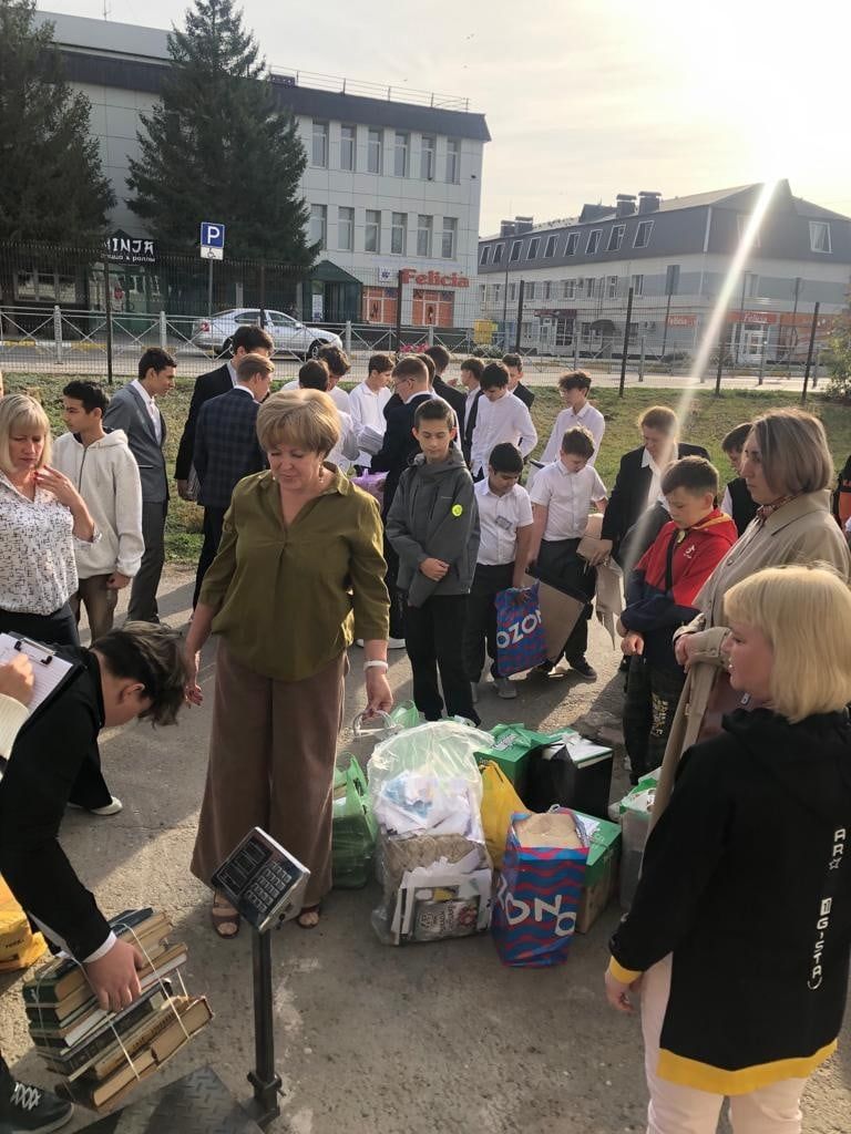 В первой школе Нурлата прошла экологическая акция по сбору макулатуры