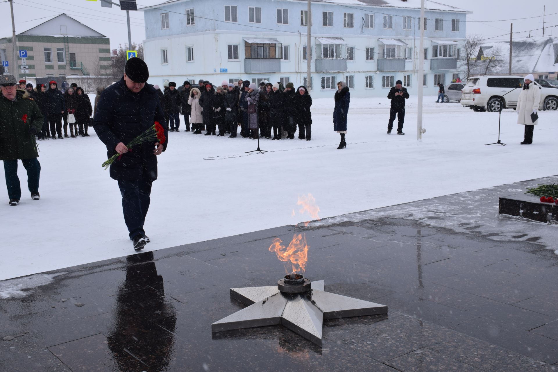 В Нурлате прошел торжественный митинг в честь Дня защитника Отечества