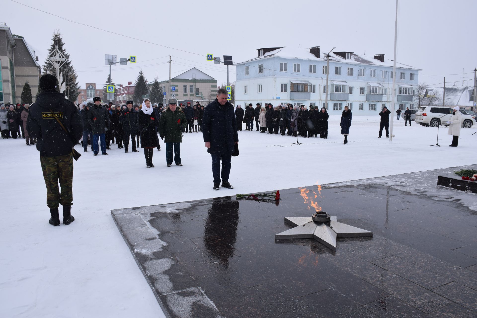 В Нурлате прошел торжественный митинг в честь Дня защитника Отечества