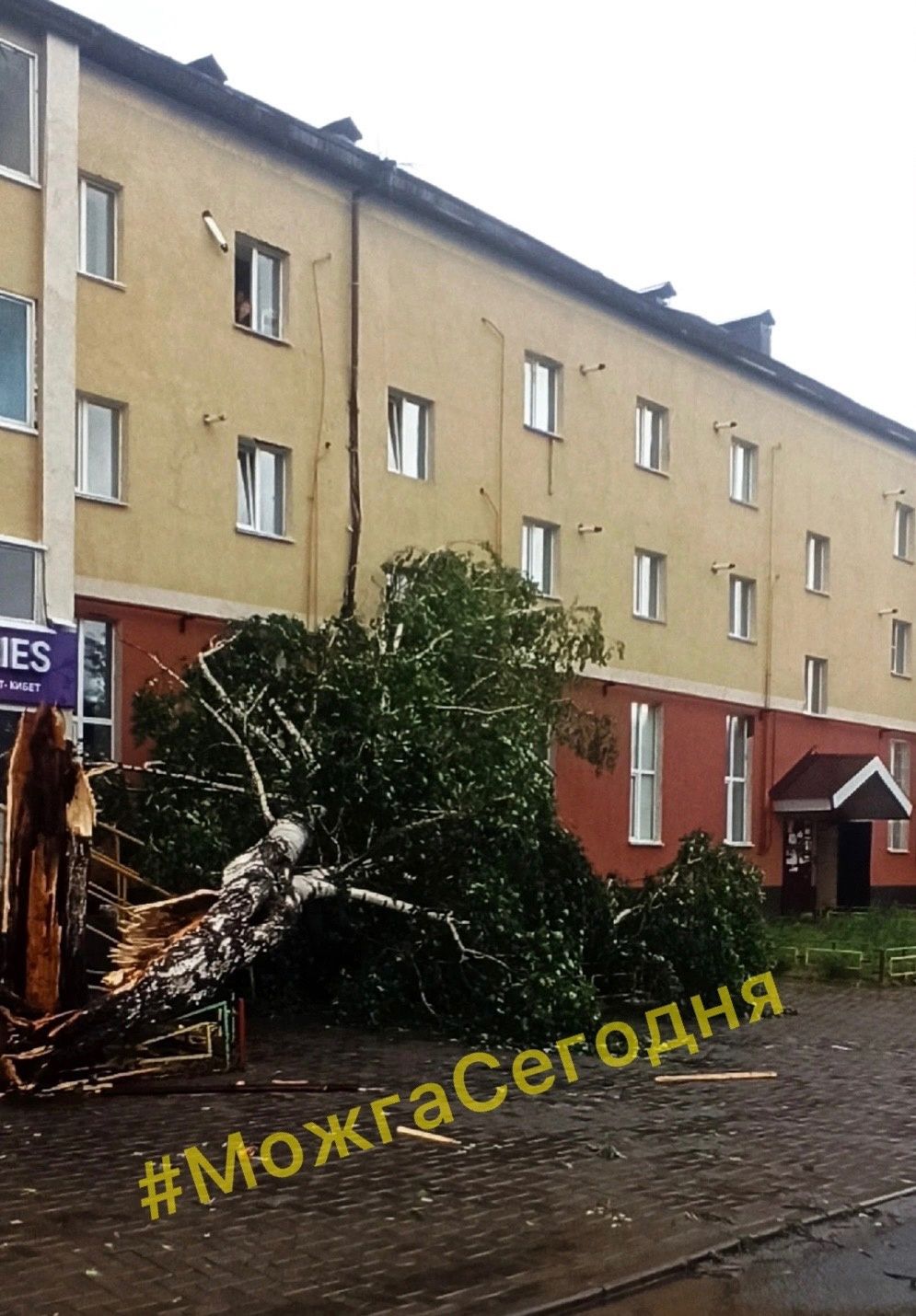 Жители Агрыза в соцсетях делятся снимками последствий сегодняшнего разгула стихии