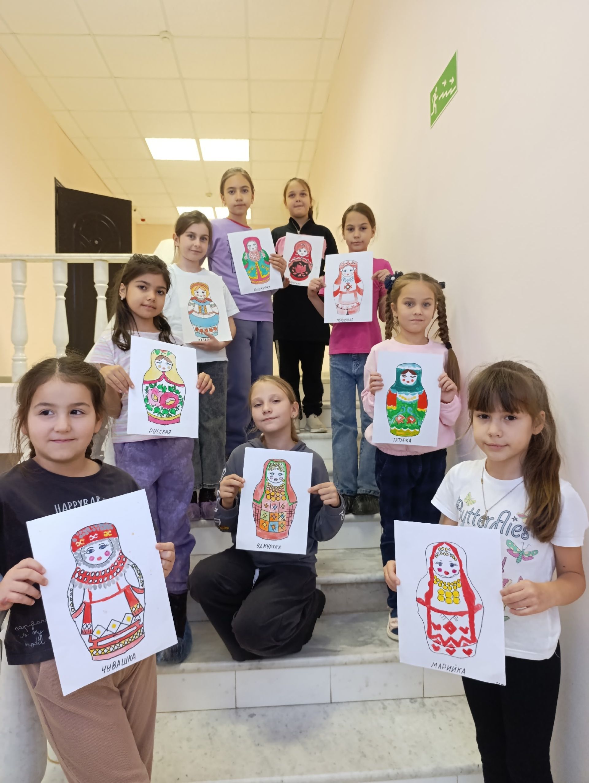 Матрешки в узорах Поволжья: юные художники Нурлата