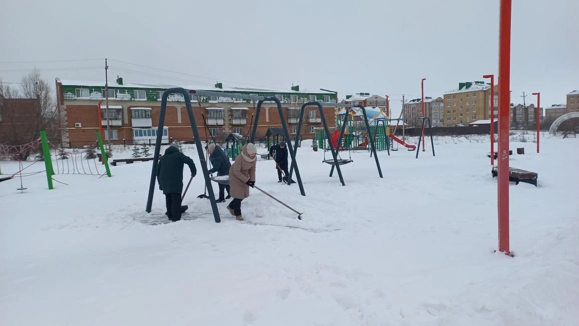 Первый зимний субботник прошёл в нурлатском парке «Спортивный»