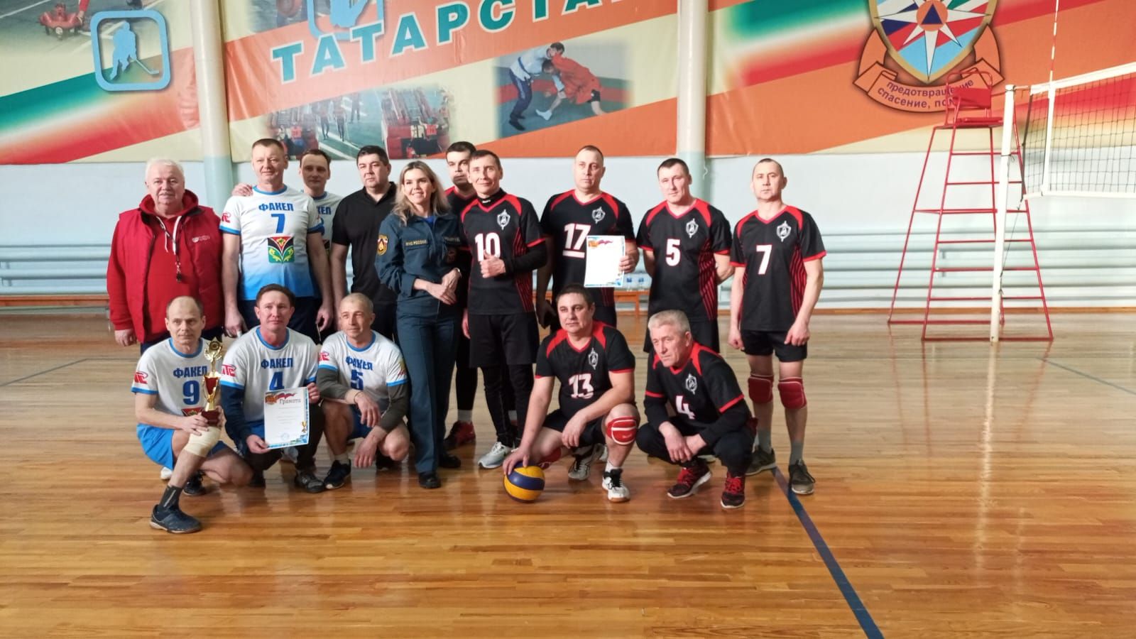 Команда 73 пожарно-спасательной части завоевала 2 место на соревнованиях по волейболу