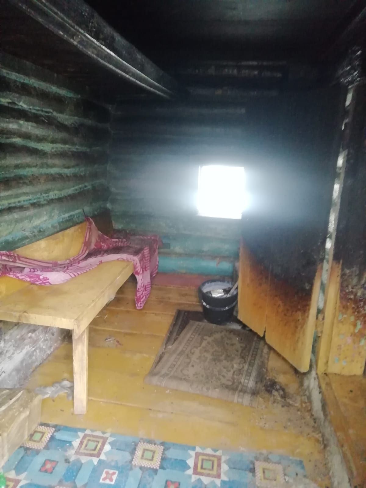 В Нурлате сгорела частная баня из-за неисправности печной трубы