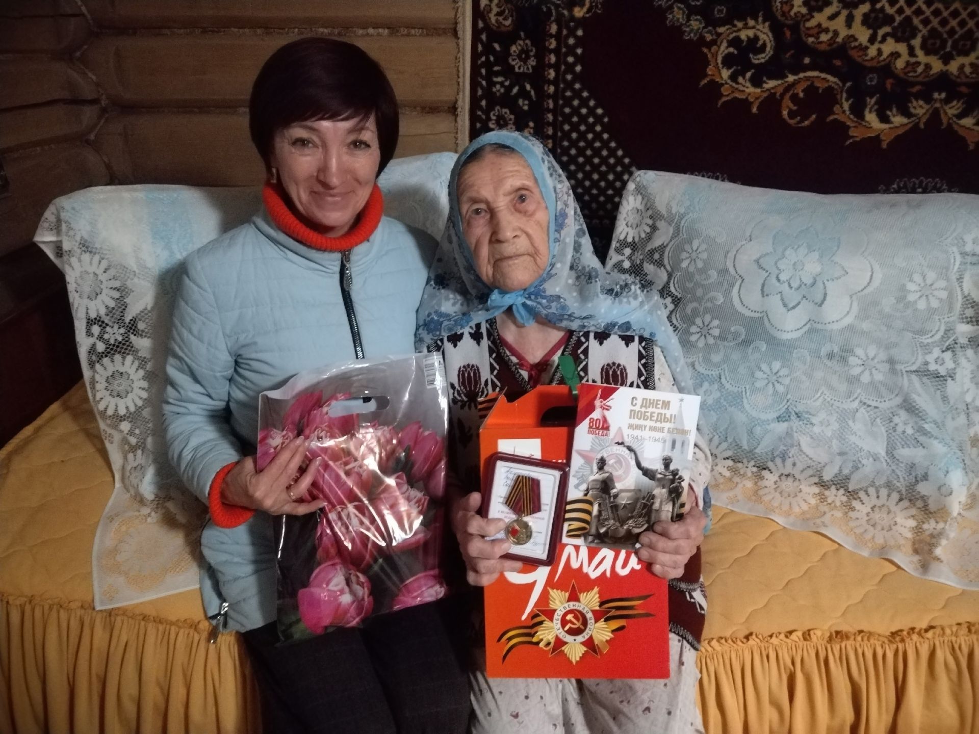 С благодарностью к героям: поздравления ветеранам ВОВ и семьям СВО в Курманаево