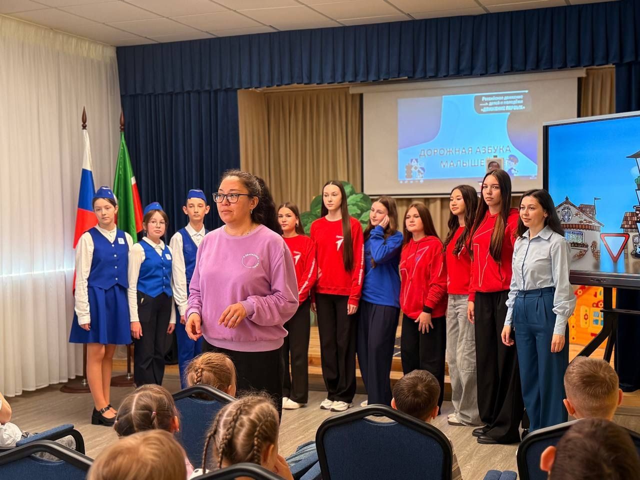 «Движение Первых» и ЮИД Нурлата провели обучающее мероприятие по ПДД для дошкольников