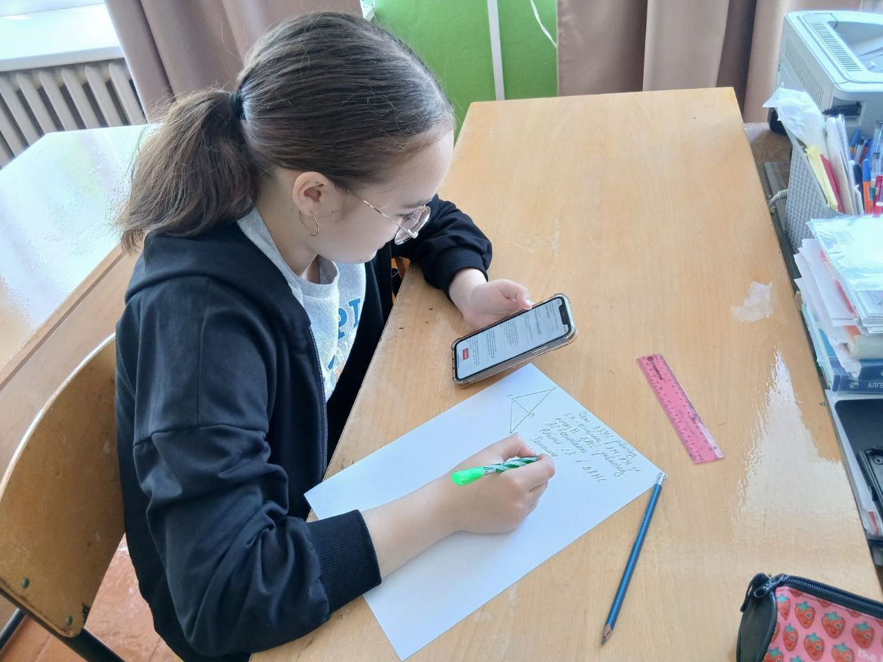 Школьники Нурлатского района приняли участие в олимпиаде по геометрии