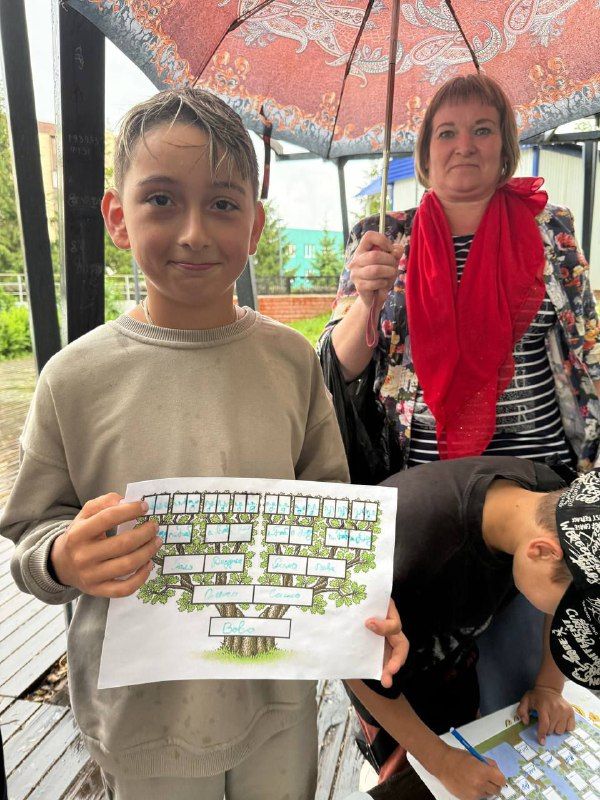 «Древо семьи»: в Нурлате дети создавали родословную под летним дождем