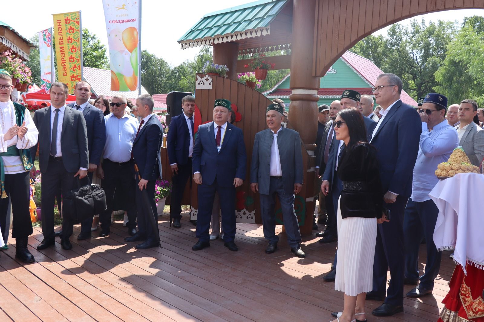 Нурлатское подворье на казанском Сабантуе посетил Раис Татарстана (+ фоторепортаж)