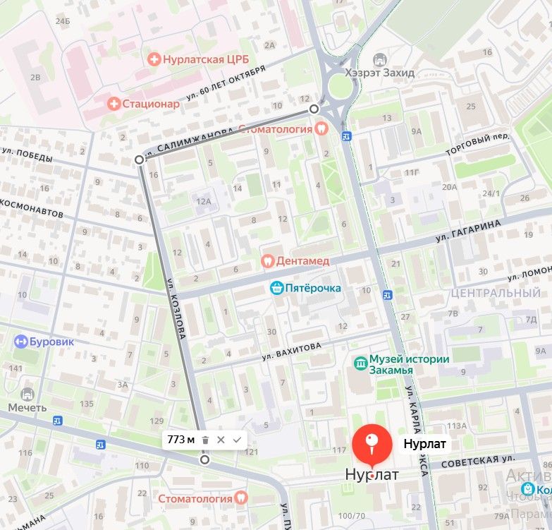 В Нурлате снова перекроют проезд по двум улицам