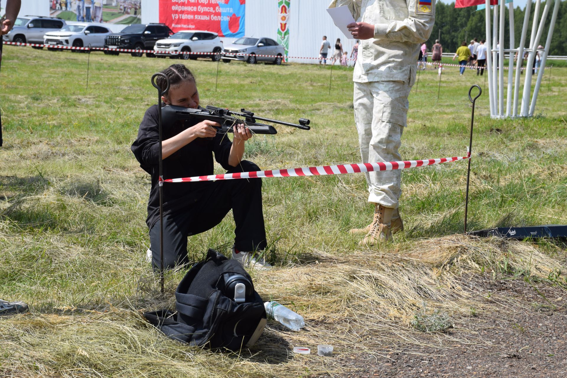 «Тропа мужества» и трофеи СВО: патриотическая площадка фонда «Все для Победы Нурлат» стала центром притяжения на Сабантуе