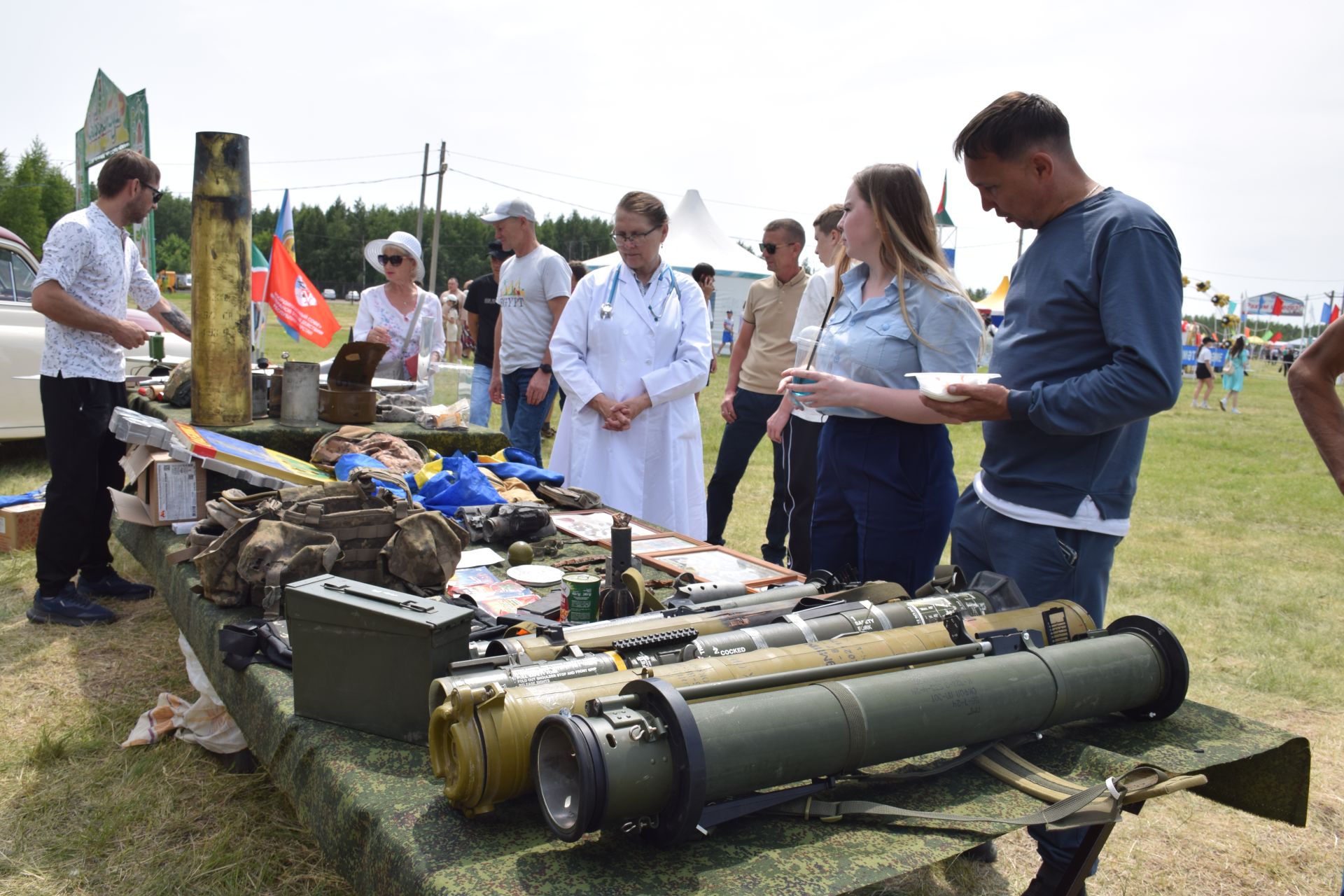 «Тропа мужества» и трофеи СВО: патриотическая площадка фонда «Все для Победы Нурлат» стала центром притяжения на Сабантуе