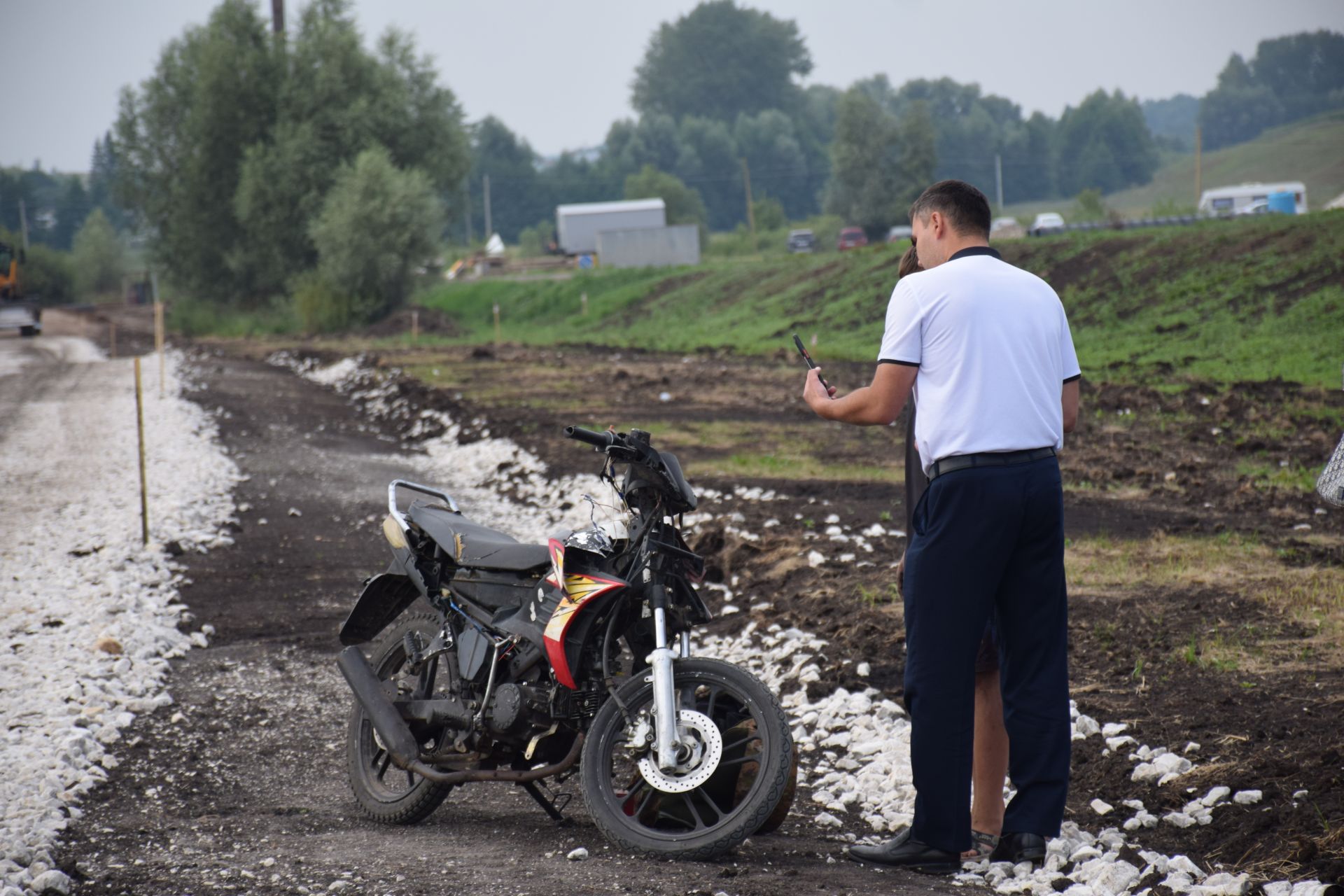 Подростки на питбайках задержаны на участке строящейся дороги под Нурлатом