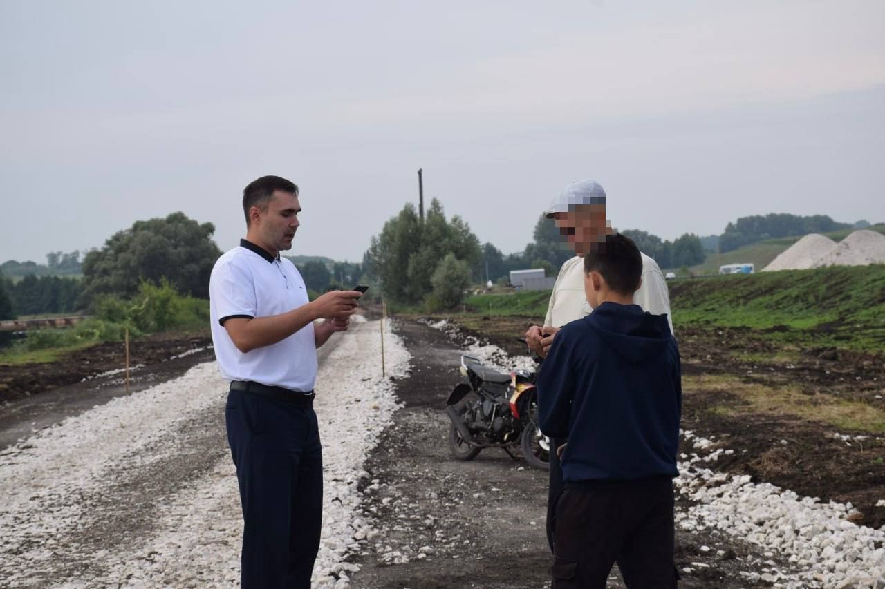 Подростки на питбайках задержаны на участке строящейся дороги под Нурлатом