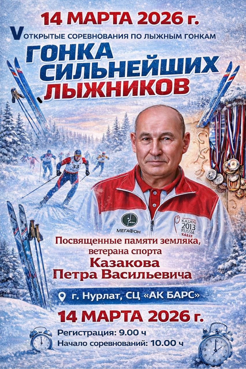 В Нурлате состоится Гонка сильнейших лыжников памяти Петра Казакова
