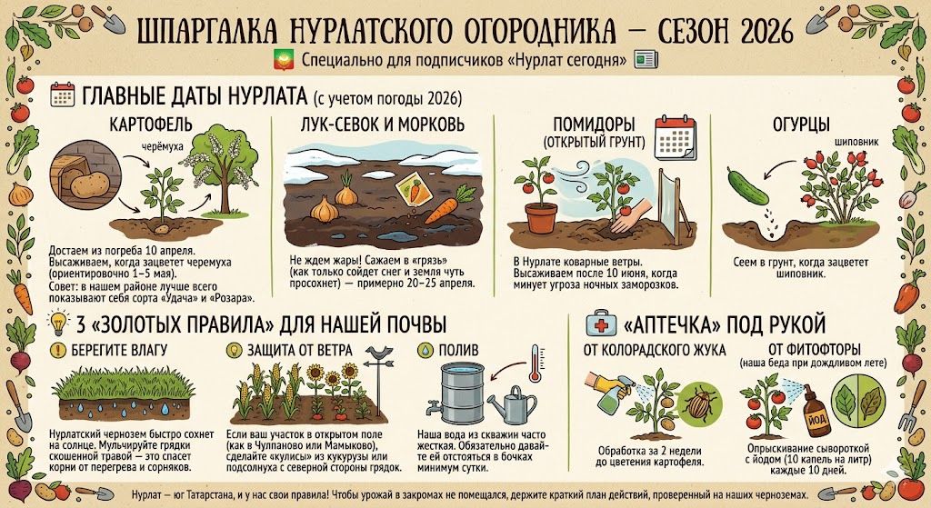 Шпаргалка Нурлатского Огородника — Сезон 2026