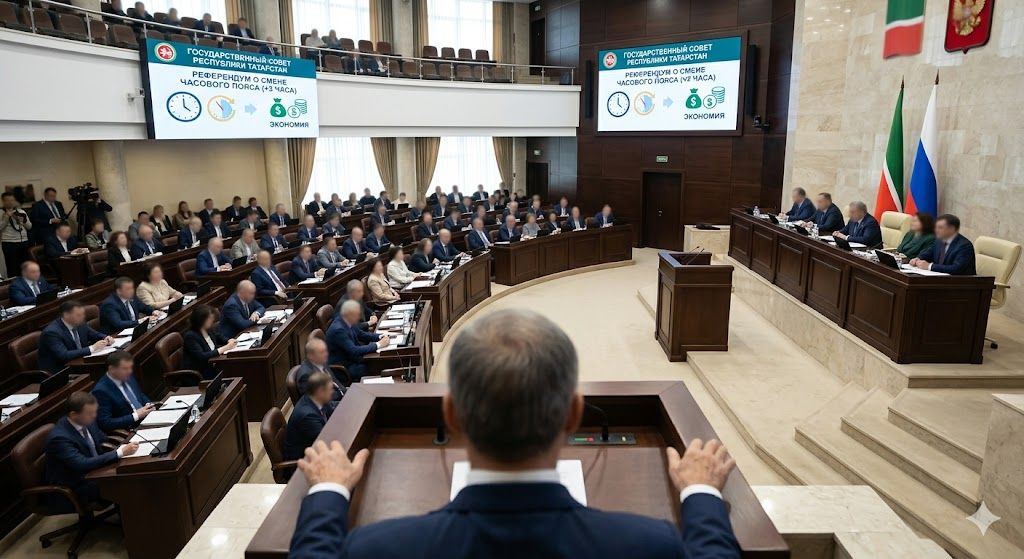 Депутат Госсовета РТ инициировал референдум о сдвиге времени на 2 часа