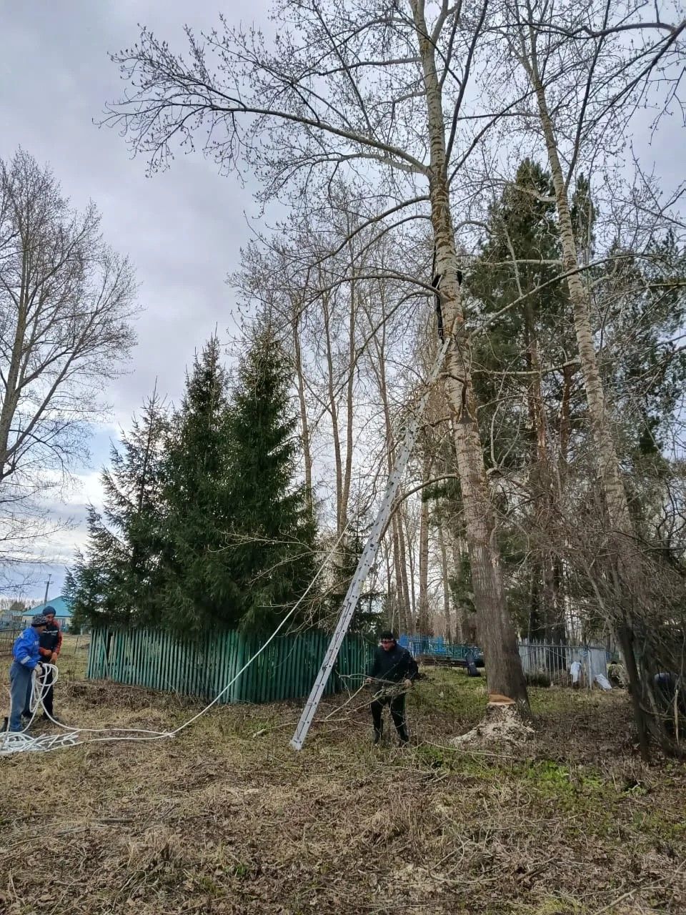 Киекле авылы халкы бердәм булып зиратларны чистартты