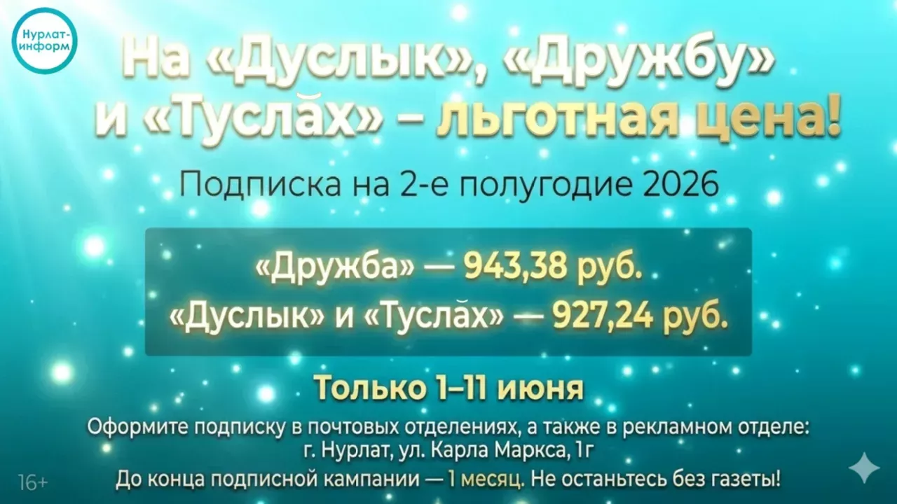 Осталось 3 дня льготной подписки на районные газеты «Дуслык», «Дружба» и «Туслах»
