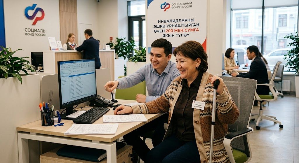 Социаль фонд инвалидларны эшкә урнаштырган өчен 200 мең сумга якын акча түли