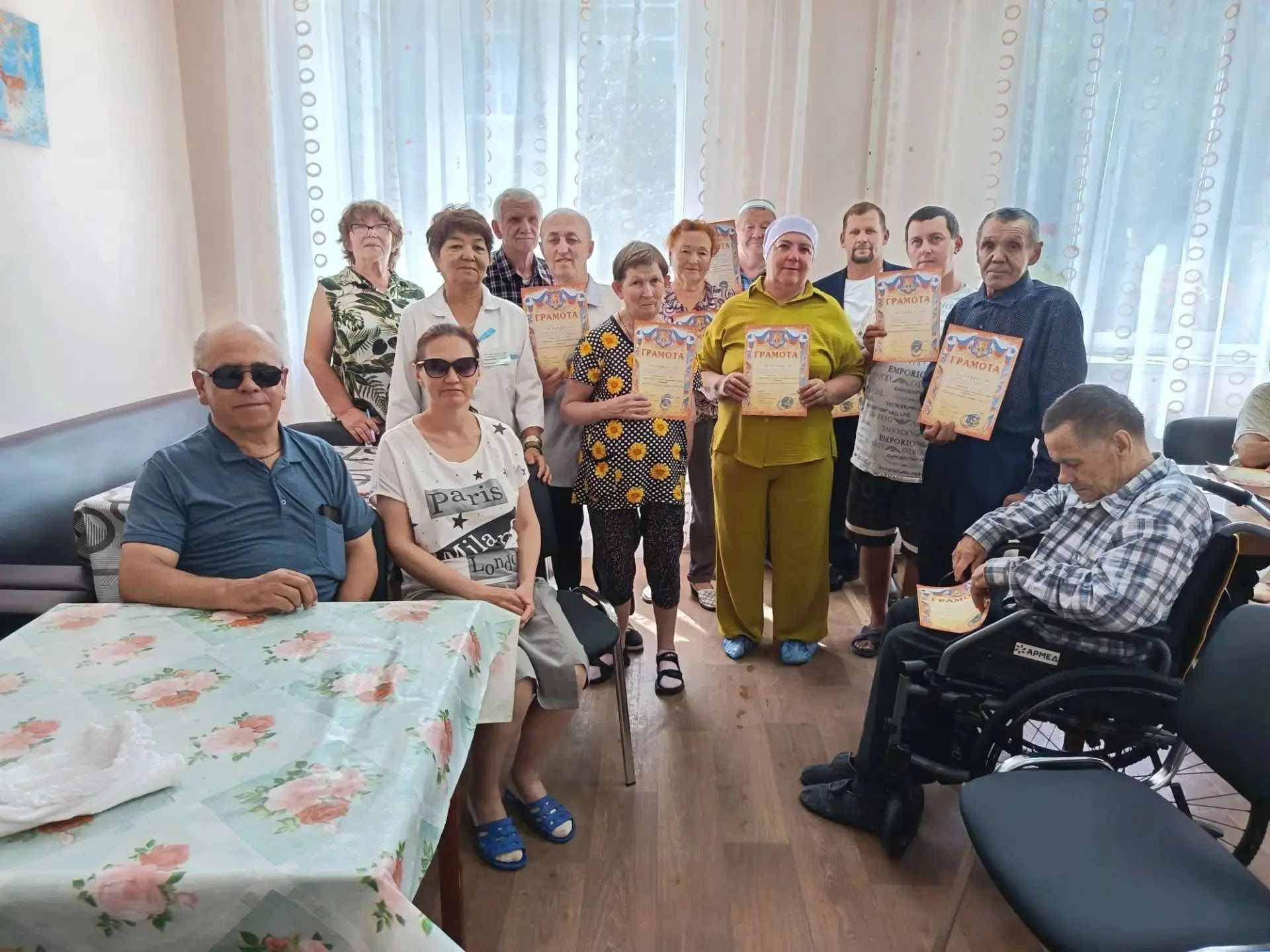 Турнир по шахматам и шашкам прошел в доме престарелых Нурлата