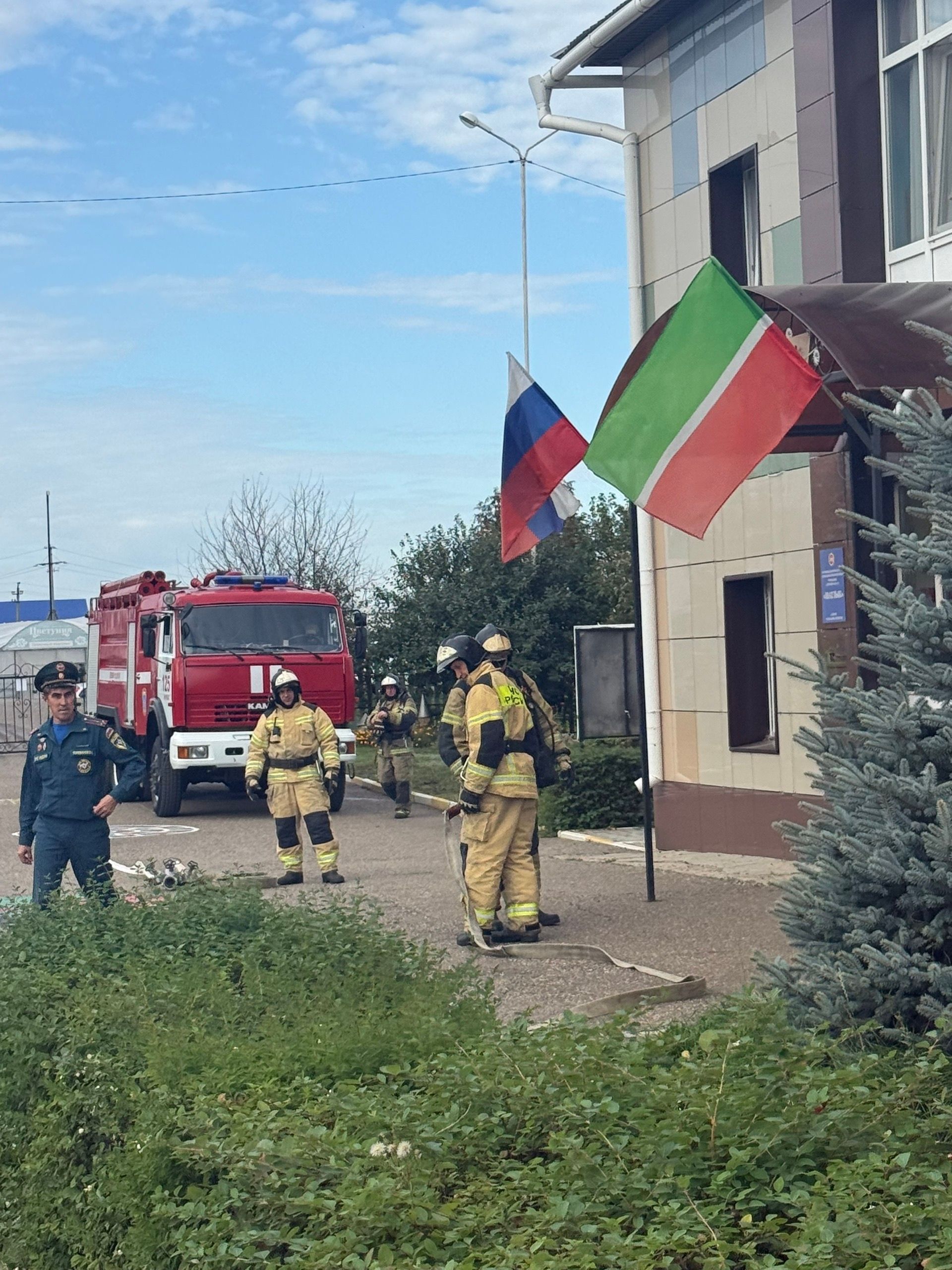 В детском саду «Шатлык» прошли пожарно-тактические учения