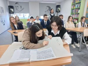 Учащиеся школы №9 посетили центральную библиотеку города Нурлат в рамках проекта «Наш Пушкин»