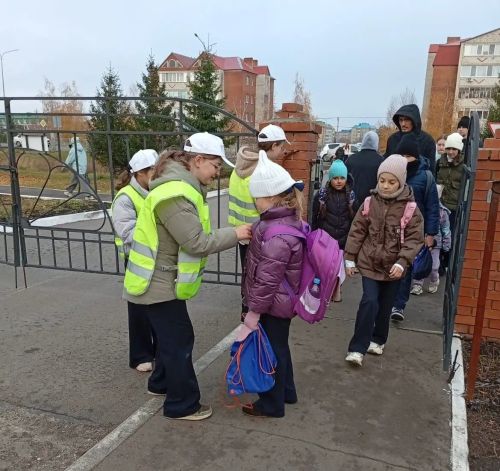 ЮИД Нурлатской гимназии помогли школе «засветиться» в рамках акции по безопасности на дорогах