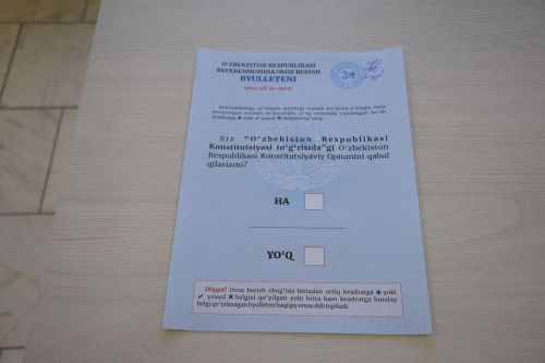 В Нурлате прошло досрочное голосование на референдуме по поправкам в Конституцию Узбекистана