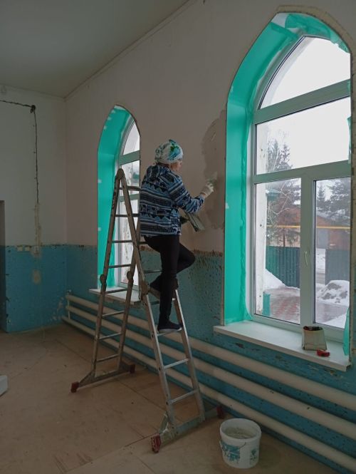 Ремонт первого этажа мечети мкр.сахароваров близится к завершению