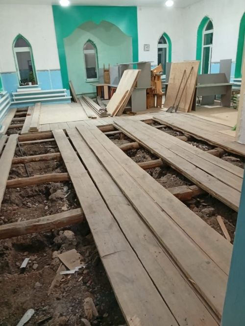 Ремонт первого этажа мечети мкр.сахароваров близится к завершению