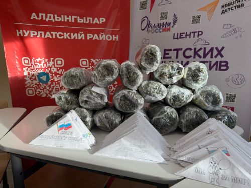 Волонтеры школы №2 передали маскировочные сети и письма для участников СВО