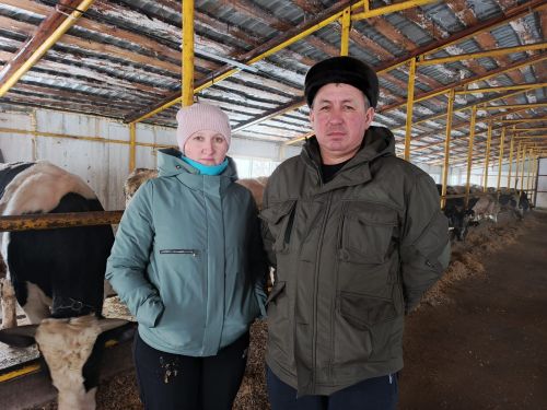 Дамир Ишкинеев посетил хозяйства Фаниля и Фаниса Гарифуллиных в Староальметьевском сельском поселении