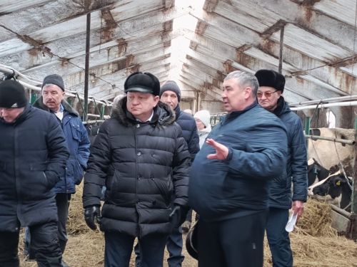 Дамир Ишкинеев посетил хозяйства Фаниля и Фаниса Гарифуллиных в Староальметьевском сельском поселении