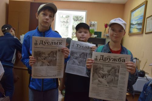 Юные патриоты Егоркинской школы побывали в «Нурлат-информе»