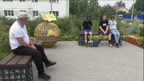 В сквере учителей установили новые габионы