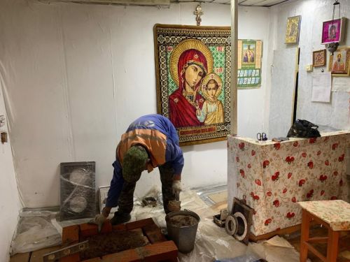 В храме Архангела Михаила села Андреевка начался ремонт