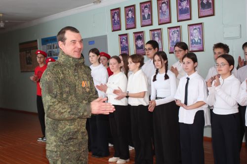 Ученики Егоркинской школы вступили в ряды Юнармии