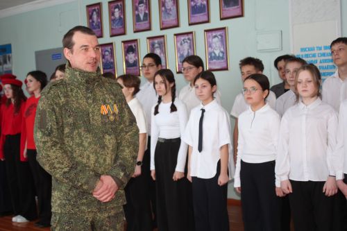Ученики Егоркинской школы вступили в ряды Юнармии