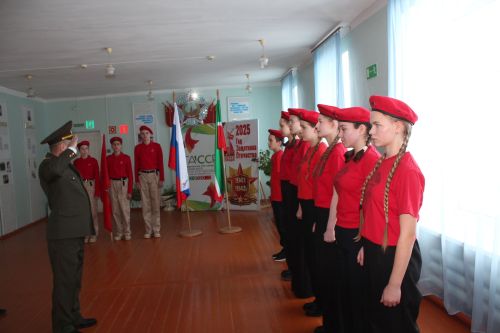 Ученики Егоркинской школы вступили в ряды Юнармии