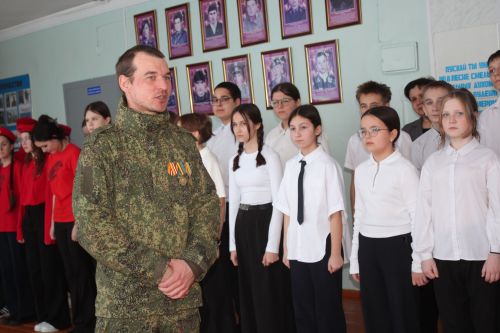 Ученики Егоркинской школы вступили в ряды Юнармии