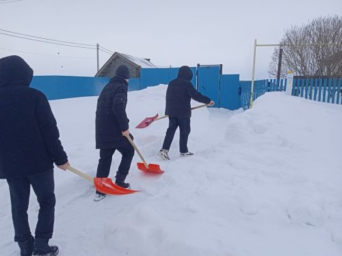 Сугробы как повод для добрых дел: юнармейцы расчистили снег во дворе матери погибшего бойца СВО