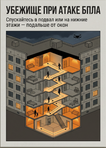 Куда бежать при угрозе атаки дрона? Жителям Нурлата рассказали о ближайших укрытиях