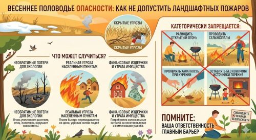 Весеннее половодье опасности: как не допустить ландшафтных пожаров