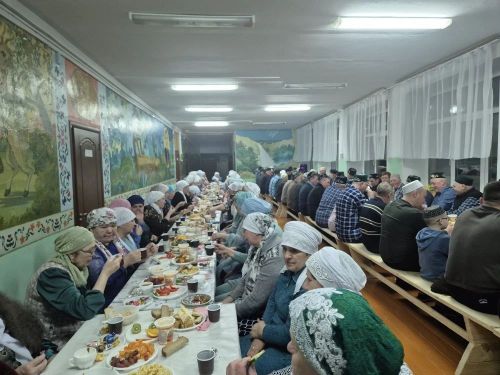 В селе Степное Озеро прошел очередной коллективный ифтар