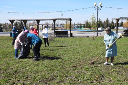 На субботник в парк вышли нурлатские общественники