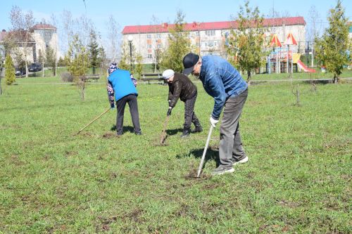 На субботник в парк вышли нурлатские общественники