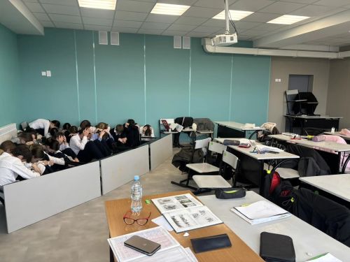 В школе №4 Нурлата прошла тренировка по эвакуации при пожаре