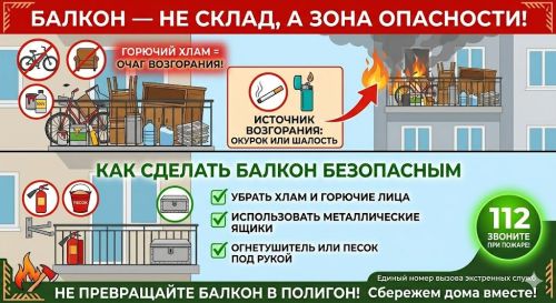 Правила пожарной безопасности на балконе и лоджии: что нельзя хранить и как тушить